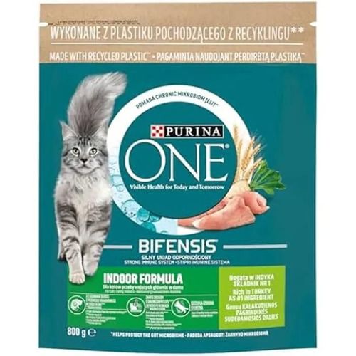 Croquettes Pour Chats Non Sortants Dinde Et Grains Entiers Purina One Indoor 800g
