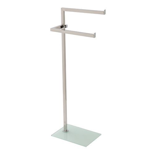 1 X SUPPORTS AU SOL. PORTE-BALAIS. COMPLÉMENTS DE SALLE DE BAINS Chrome - Piètement taupe