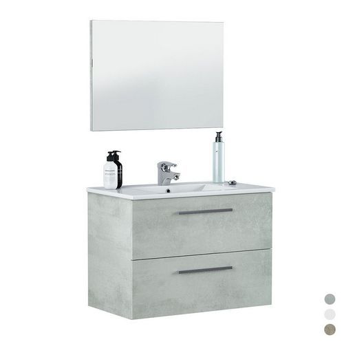 1 X MEUBLES DE SALLE DE BAIN EN BOIS 57 x 80 x 45 cm Laqué Blanc