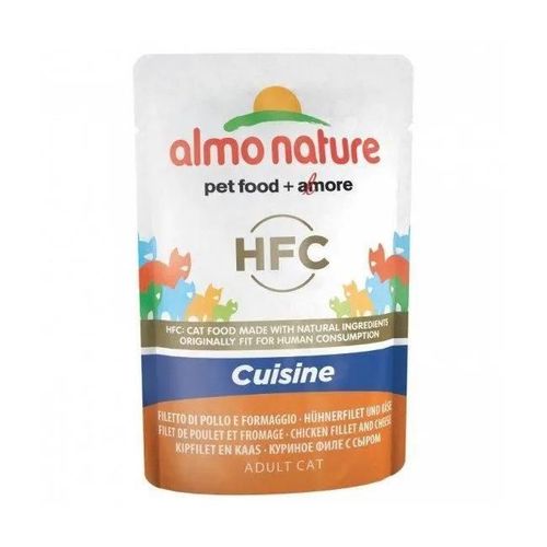 Pâtée Pour Chat Almo Nature Hfc Cuisine - Lot De 6 Pochons 55 G Filet De Thon Et Homard