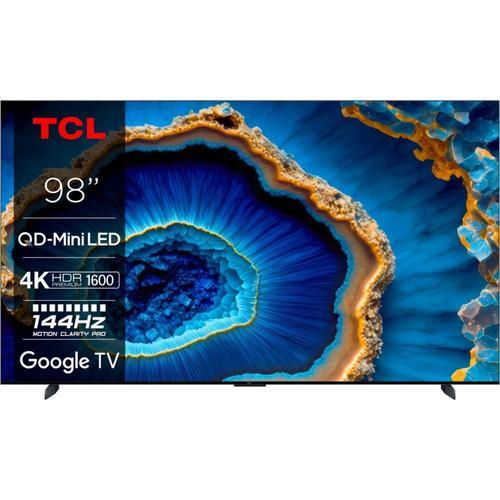 TCL 98C805 98" (248 cm) TV QLED Mini LED 4K UHD Google TV Aluminium brossé
