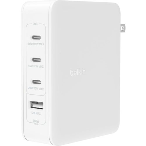 140w 4-ports Usb Gan Wall Charger Uk Eu