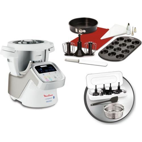 Robot cuiseur Moulinex i Companion XL YY5264FG avec accessoires pâtisserie