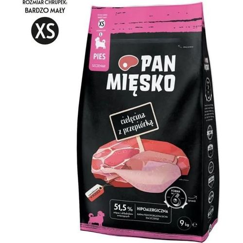 Croquette - Nourriture Seche Pan Miäsko Pan Misko Croquettes Pour Chiens Veau Aux Cailles (Chiot) Croustillant Xs 9kg
