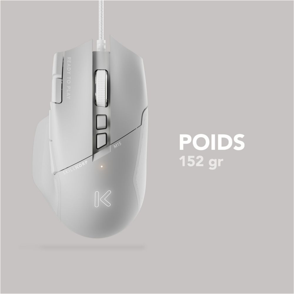 Souris gamer SKILLKORP M15 BLANCHE