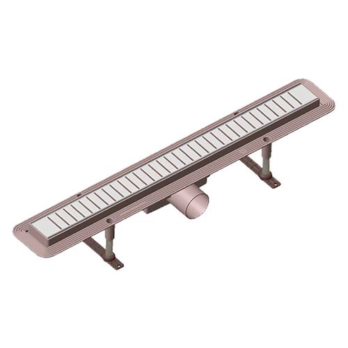 1 X CANIVEAU DE DOUCHE AVEC GRILLE 66 x 5,3 x 4,2 + 65 x 4,6 x 1,4 cm