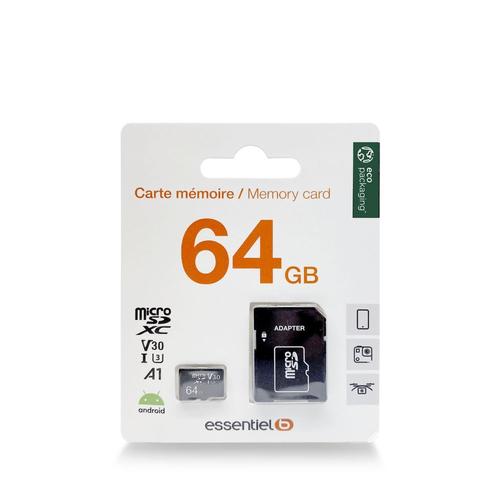 Carte Micro SD ESSENTIELB 64 Go Micro SD