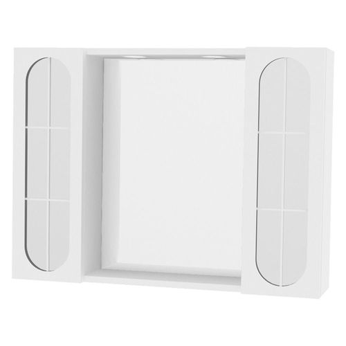 1 X MIROIR DE SALLE DE BAIN DOUBLE MURAL OLTEA art. 940 led - laque blanc