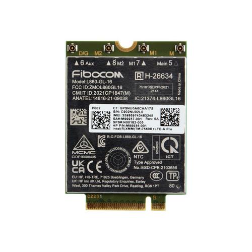 Intel XMM 7560 R+ - Modem cellulaire sans fil - 4G LTE Advanced Pro - M.2 Card - 150 Mbits/s - pour EliteBook 64X G10, 65X G10, 83X G10, 84X G10, 86X G10