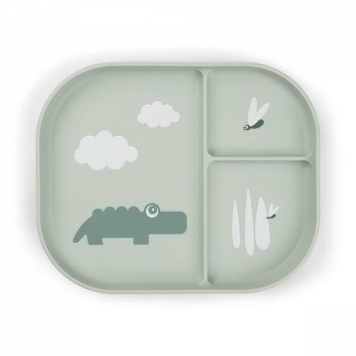 Assiette Compartimentée Foodie Croco Vert