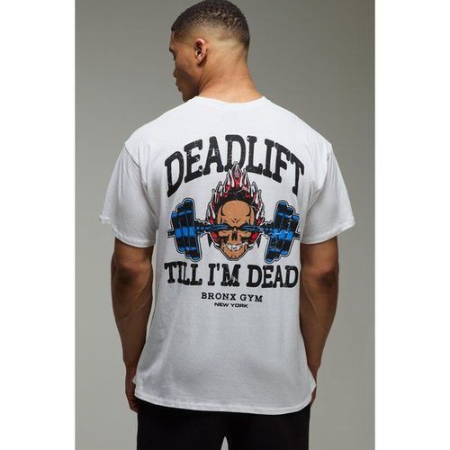 T-Shirt De Sport Oversize À Slogan - Man Active Homme - Blanc - Xs, Blanc