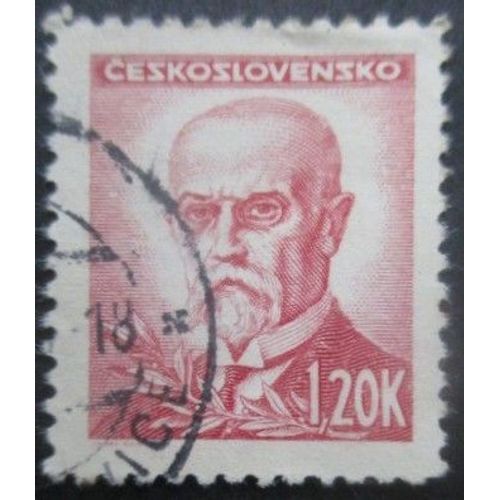 Tchecoslovaquie N°407 Président Masaryk Oblitéré