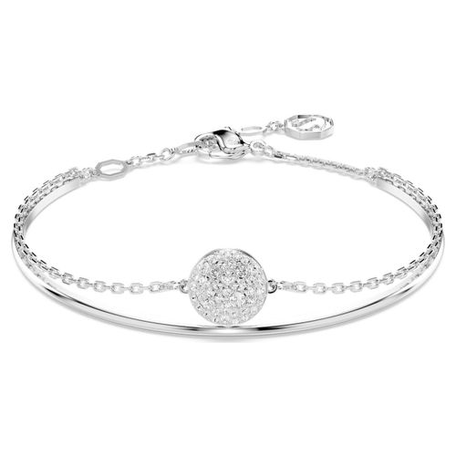 Bracelet-Jonc Meteora, Blanc, Métal Rhodié