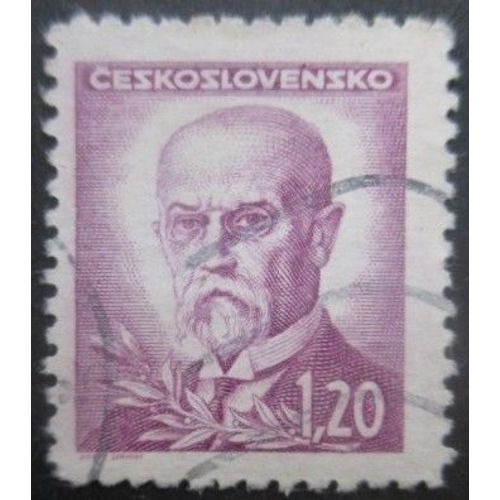 Tchecoslovaquie N°408 Président Masaryk Oblitéré