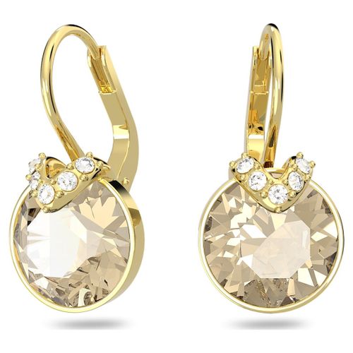 Pendants D'oreilles Bella V, Taille Ronde, Ton Doré, Placage De Ton Or