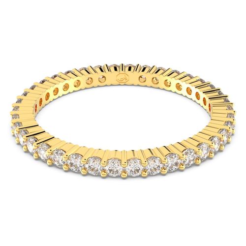 Bague Vittore, Taille Ronde, Blanche, Finition Ton Doré