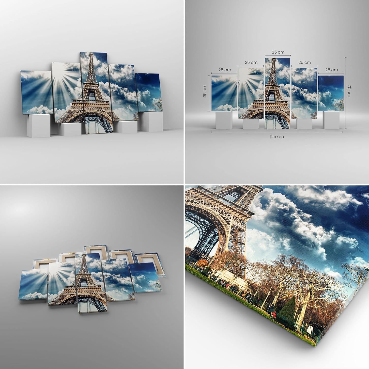 Moderne Impression sur Toile Architecture btiment ville eif... - 2