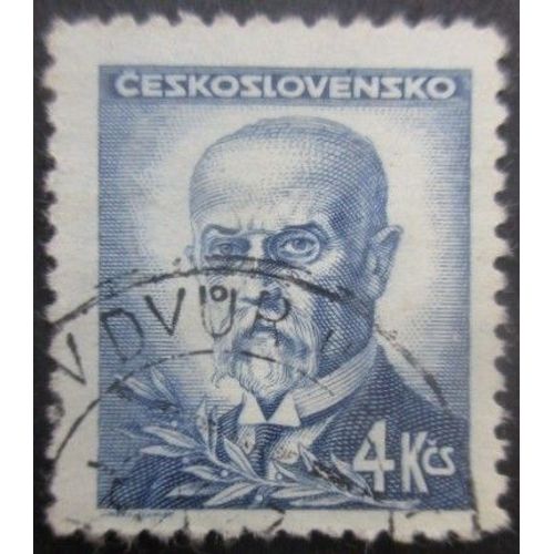 Tchecoslovaquie N°412 Président Masaryk Oblitéré