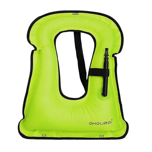 Gilet De Plongée En Apnée, Gilet De Bain Gonflable Portable Pour Adultes, Maillot De Bain D'assistance À La Flottabilité Pour Hommes Et Femmes, Kayak, Paddle Surf, Gilet De Natation Vert