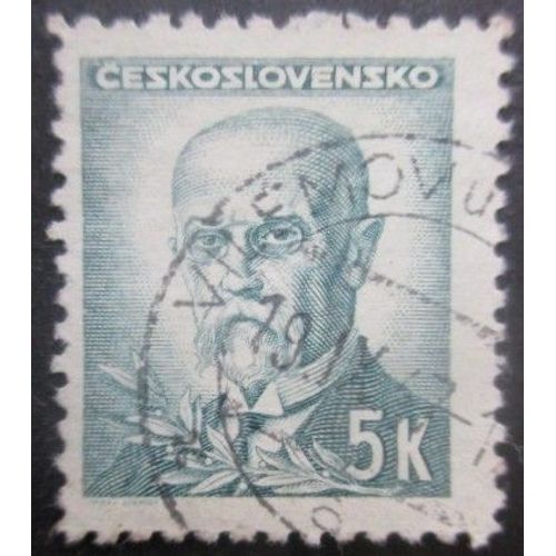 Tchecoslovaquie N°413 Président Masaryk Oblitéré