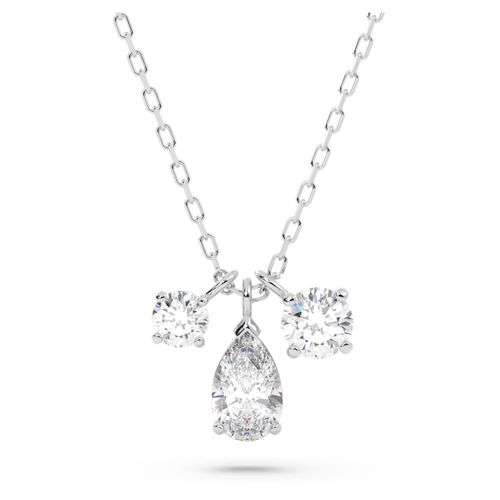 Pendentif Attract, Tailles Variées, Groupe, Blanc, Métal Rhodié