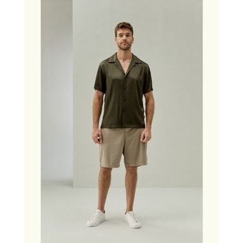 Lilysilk Chemise En Soie Pour Homme Style Camp Soie 100 % Luxueuse Pièces Incontournables Pour De Multiples Occasions Olive Foncée Xxl