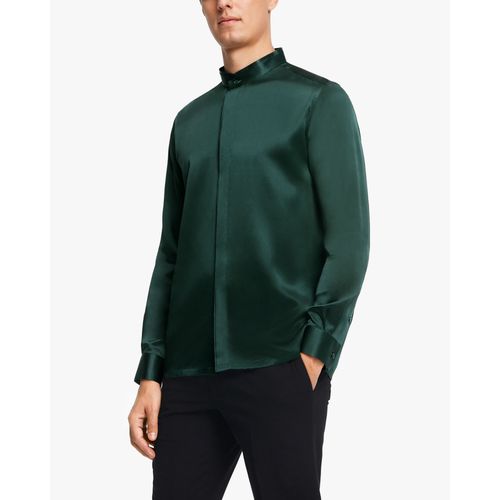 Lilysilk Chemise Homme Classique En Soie À Patte De Boutonnage Dissimulée Vert Sapin L