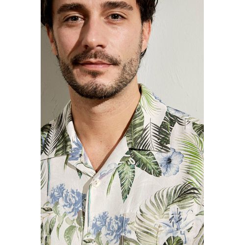 Lilysilk Chemise Soie Homme Chemise Hawaïenne Classique Soie De Mûrier Site Officiel Imprimé Palmiers Tropicaux Xl