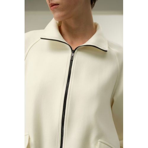 Lilysilk Veste En Mélange De Soie Femme Poches Latérales Laine, Soie Anti-Allergies Collaboration De Concepteurs Blanc Naturel L