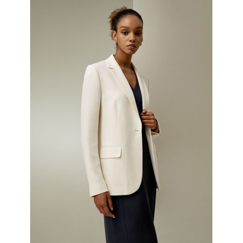 Lilysilk Veste Soie Femme Lilyblanc Demi-Doublé, Cintré À La Taille Soie Crêpe De Chine Épais Pièces Incontournables Pour De Multiples Occasions 38