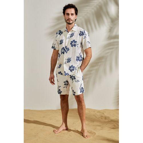 Lilysilk Chemise En Soie Homme À Manches Courtes Imprimé Floral De Lys Soie De Mûrier Doux Pour La Peau Et Respirant Imprimé De Lys Xl