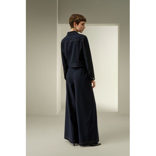Lilysilk Veste En Soie Femme Convient À Toutes Les Occasions Laine Mérinos Et 100 % Soie Charme Classique Collaboration De Concepteurs Bleu Marine L