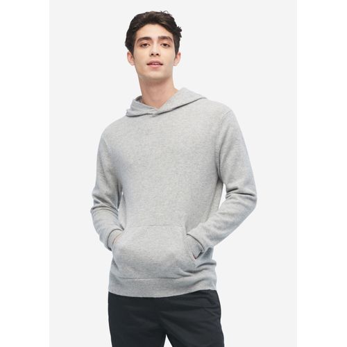 Lilysilk Pull À Capuche En Cachemire Pour Homme Gris Clair Haut De Gamme S