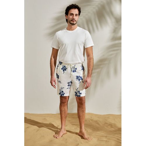 Lilysilk Short En Soie Pour Homme Coupe Longueur Genou Soie De Mûrier Doux Pour La Peau Et Respirant Imprimé De Lys Xl