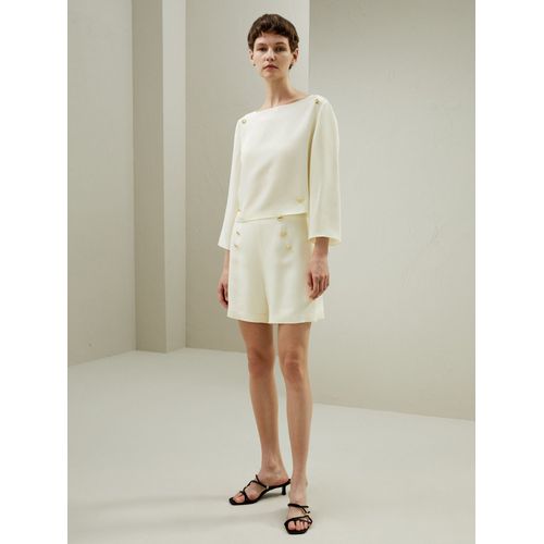 Lilysilk Short Femme En Soie Blanc Taille Haute Sans Gaine 100% Soie Pure Pièces Incontournables Pour De Multiples Occasions 42