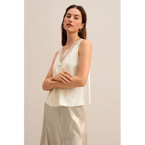 Lilysilk Débardeur Sans Manches Soie De Haute Qualité Doux Pour La Peau, Confortable Et Durable Mettant En Valeur La Féminité Lilyblanc 46