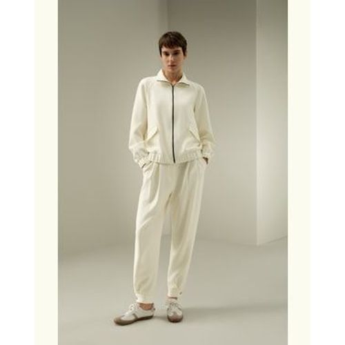 Lilysilk Veste Sweat En Laine Et Soie Avec Poches Soie Et De Laine Douceur Contre La Peau Doux Pour La Peau Et Respirant Blanc Naturel Xs