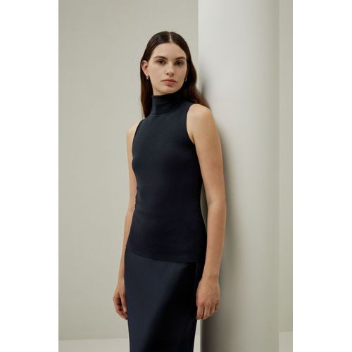 Lilysilk Haut Soie Femme Sans Manches Soie De Mûrier De Haute Qualité Simple Et Classique Modèle Classique Bleu Marine M