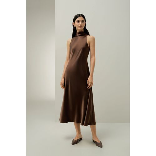 Lilysilk Robe D'été Lilysilk X Lydia Millen Soie De Mûrier De Haute Qualité Sophistiqué Et Élégant Chocolat Xs