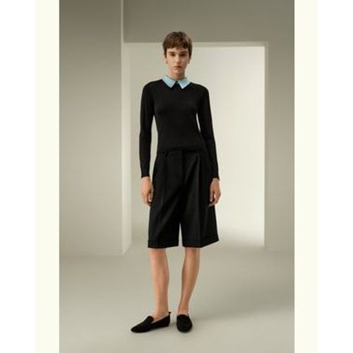 Lilysilk Haut Soie Femme Manches Longues Lavable En Machine Pure Soie Sophistiqué Et Élégant Convient À Toutes Les Saisons Noir Xs