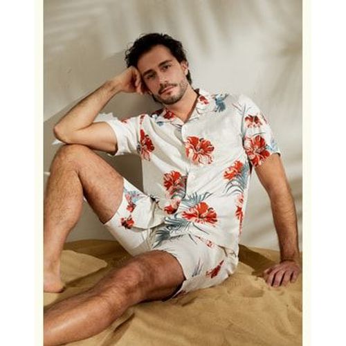 Lilysilk Chemise Homme En Soie Coupe Classique Jacquard De Soie Naturellement Antibactériens Imprimé D¿Hibiscus L