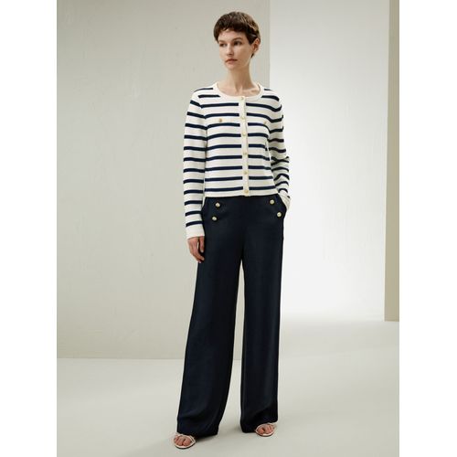 Lilysilk Gilet En Laine Femme Rayures Haut En Cachemire Coupe Régulière 100% Laine Un Must Pour L'automne Et L'hiver S