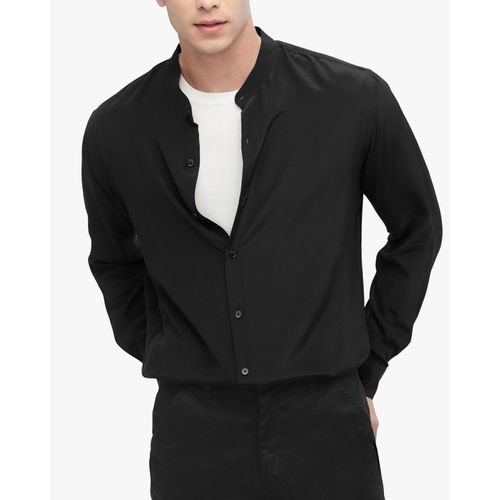 Lilysilk Chemisier Soie Homme France Chemise En Soie Formelle Pour Hommes Noir