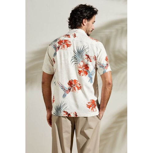 Lilysilk Chemise En Soie Homme Technique De Tissage Jacquard Soie De Mûrier Col Ajustable Imprimé D¿Hibiscus Xl