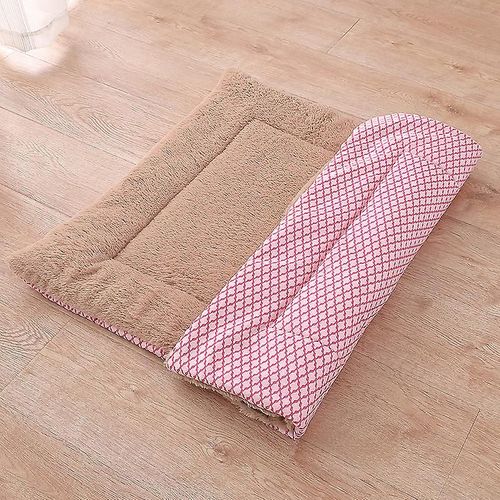 Matelas Pour Chien, Matelas Pour Animaux De Compagnie, Couverture Pour Chien Xz014 (L(90 X 70cm), Short Plush Grey)Lshort Peluche Rose