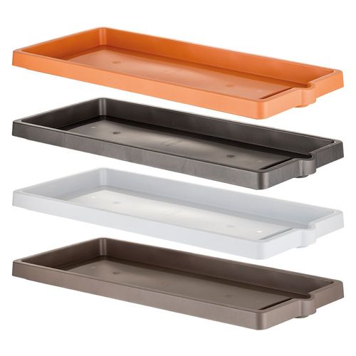 1 X SOUCOUPE POUR JARDINIERE RECTANGULAIRE 75 x 33,5 x 4,5 cm - glace