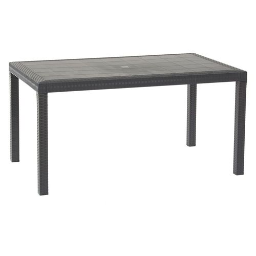 Grande Table En Résine Tressée Houston Anthracite Bica