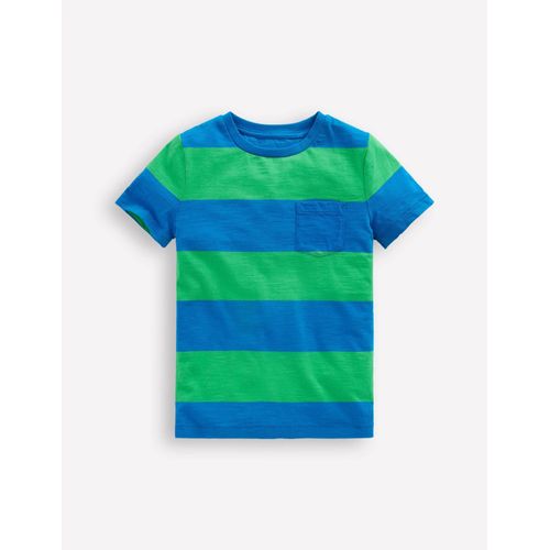 T-Shirt Manches Courtes Pour Tous Les Jours-Vert Printemps/Bleu Tribord