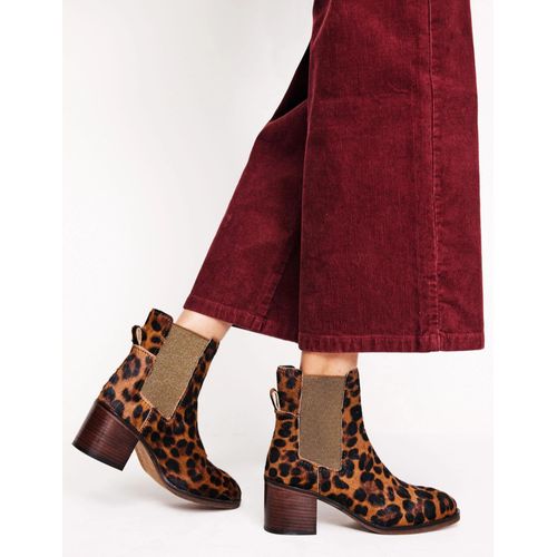 Bottines Chelsea Talons Carrés C?urs Folk Rouge Rockabilly