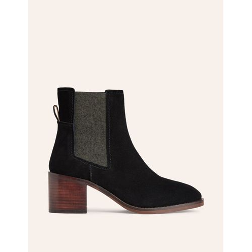 Bottines Chelsea Talons Carrés Noir